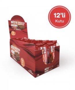 Bite More Proteinli Waffle Kek Vişne Kremalı Kakalolu 55 g 12 Adet