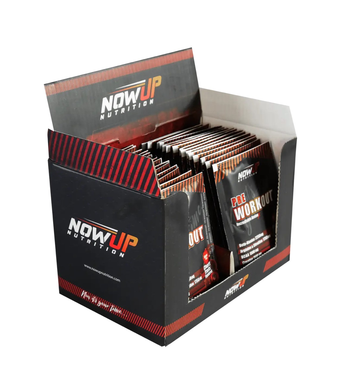 Nowup Nutrition Pre - Workout Incredible Effect Amino Asit Vişne Aromalı - 12 gr. x 30 Adet Saşe