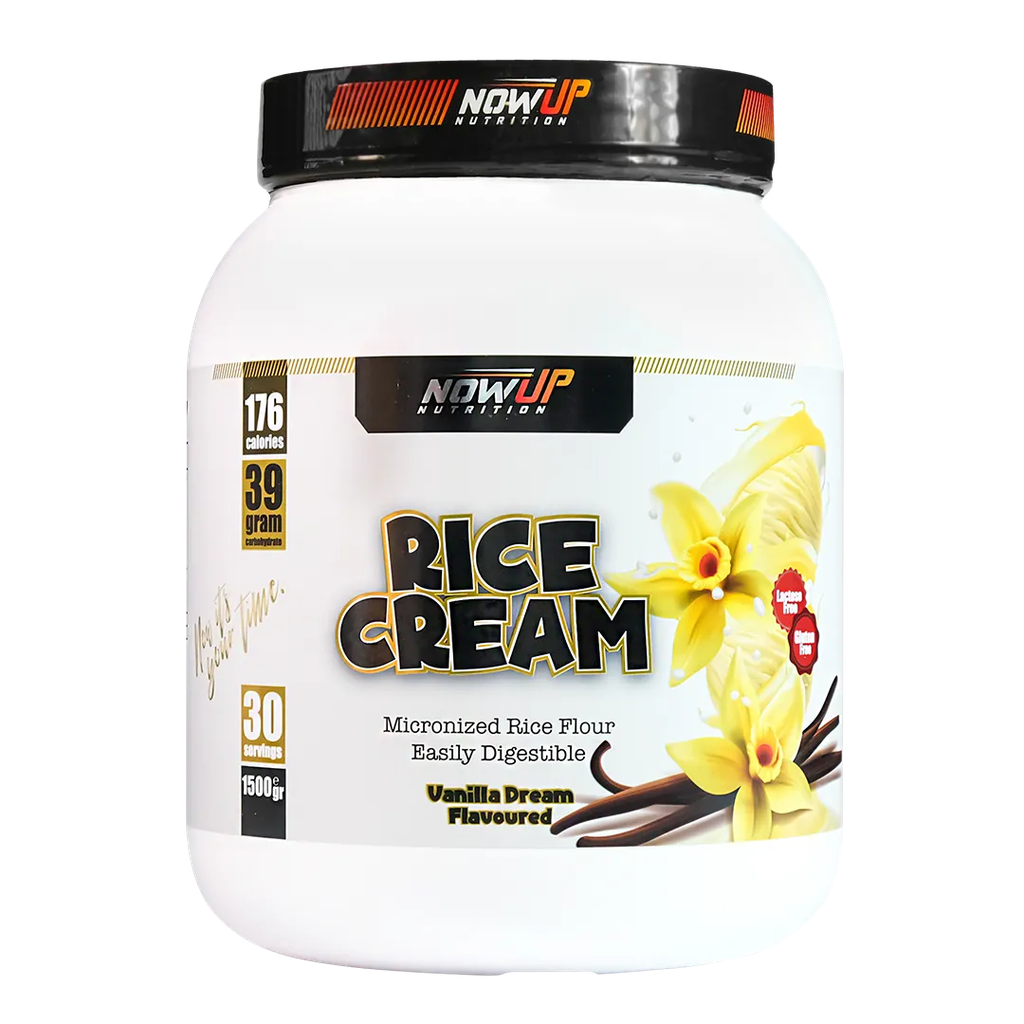 Nowup Nutrition Rice Cream Vanilya Aromalı 1500 gr – Glutensiz Hızlı Enerji Kaynağı